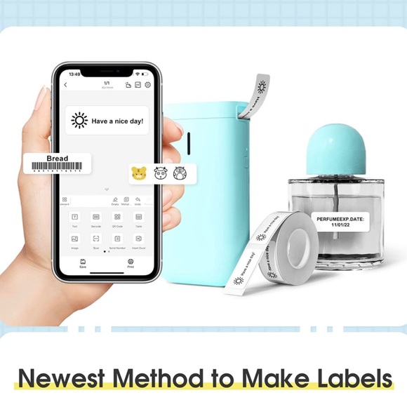 Portable Wireless Connection Label Printer - Picture 3 of 7